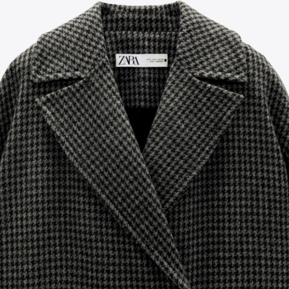 ZARA NWT WOMEN WOOL BLEND OVERSIZED LONG COAT - Picture 2 of 11